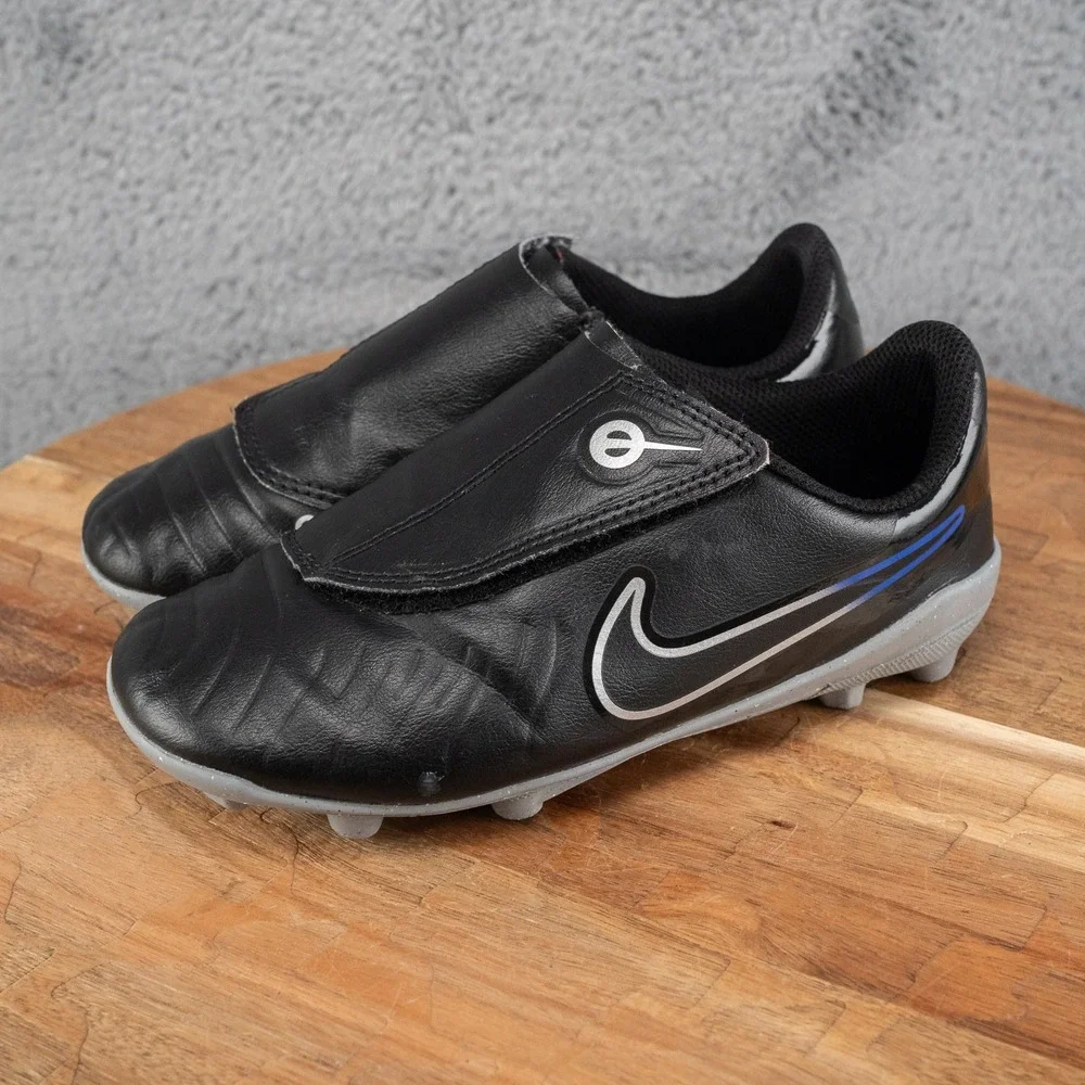 Nike Youth Soccer Cleats Black Blue DV4356-040 US Size 13C EUR Size 31